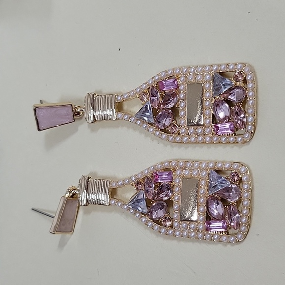 🔥LAST PAIR🔥 Champagne Brunch Crystal Statement Earrings - Picture 4 of 6